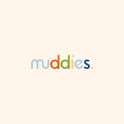 Muddies Primary Logo brand identity branding childrens art fun logo kids brand logo design logo design concept logotype typography