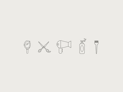 Pro Stylers Hair Artistry Custom Icons brand identity branding branding design icon design icon pack icon set iconography logo design logo design concept logotype visual identity