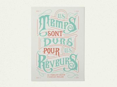 Les temps sont durs pour les rêveurs adobe illustrator illustration lettering lettering art type art typogaphy