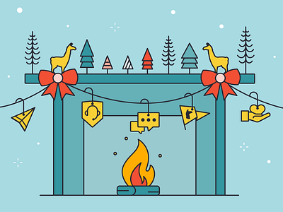 Lessonly Holiday Illustration branding design illustration lessonly