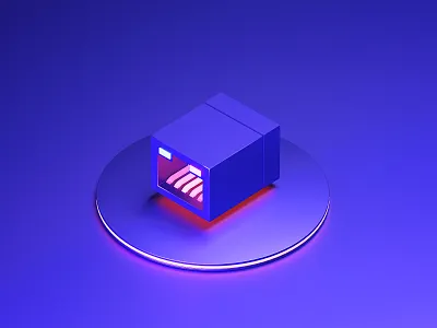 Ethernet icon 3d c4d connectivity ethernet icon icons illustration network rj rj45 utp