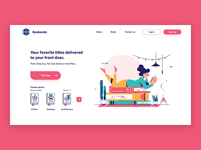 Bookends Homepage Hero Concept