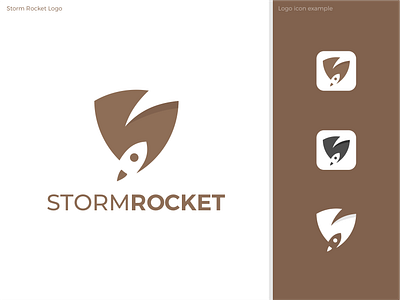 storm + rocket + Shield branding clean clean logo flat flat logo icon initial logo logo logo design logodesign minimalist logo modern design simple logo