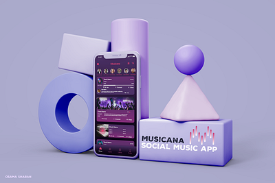 Musicana , Social Music app app ios music social app uiux ux design uxui xd design
