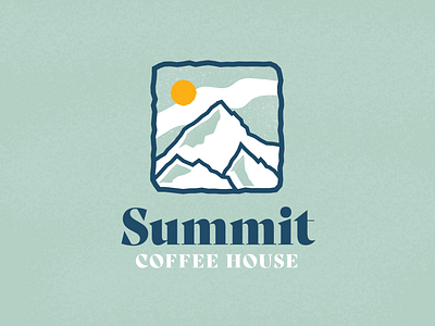 Summit Coffee House branding coffee coffeeshop illustration illustrator logo mountain pnw summit