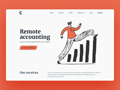 Accounting and consulting agency | Hero section design accounting branding consulting hero hero section landing page ui design uiux webdesign website