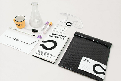 Westwood Bioscience biological biology bioscience black and white blackandwhite brand brand identity branding design graphic identity logo logo design minimal science scientist stationary