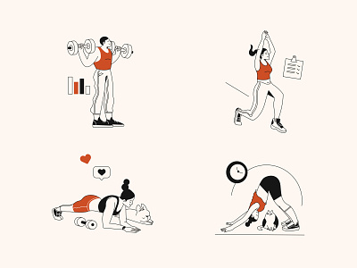 Improve app illustrations health illustration illustrations sport sport illustration vector