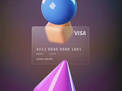 Visa Card antid card credit card figma transparency ui visa