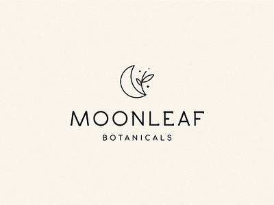 Moonleaf beauty botanical brand identity branding clean design conscious cosmetics haircare herbal leaf logo logotype moon natural organic plants skincare stars sustainable tipilab