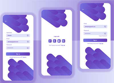 Sign in/Sign up UI figma login design login screen mobile app mobile design signup screen ui