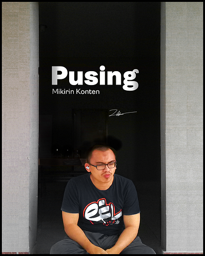 pusing photography typogaphy