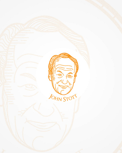 John stott cristiano face logo orange