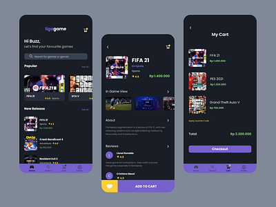 Game Store App app design exploration game game design ui ux