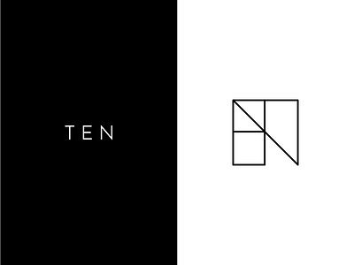 Ten 10 design identity inkscape line concept logo mark monogram monograms number ten typography vector