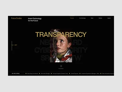 Futur Index clean dark minimal typography ui uiux ux web design webdesign website