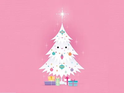 Christmas Tree adobe illustrator character design cute illustration jerrod maruyama jmaruyama kawaii vector