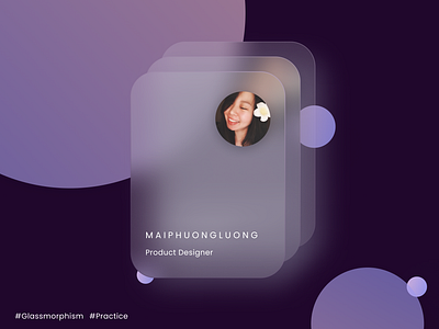 Glassmorphism card card card design design practice ui