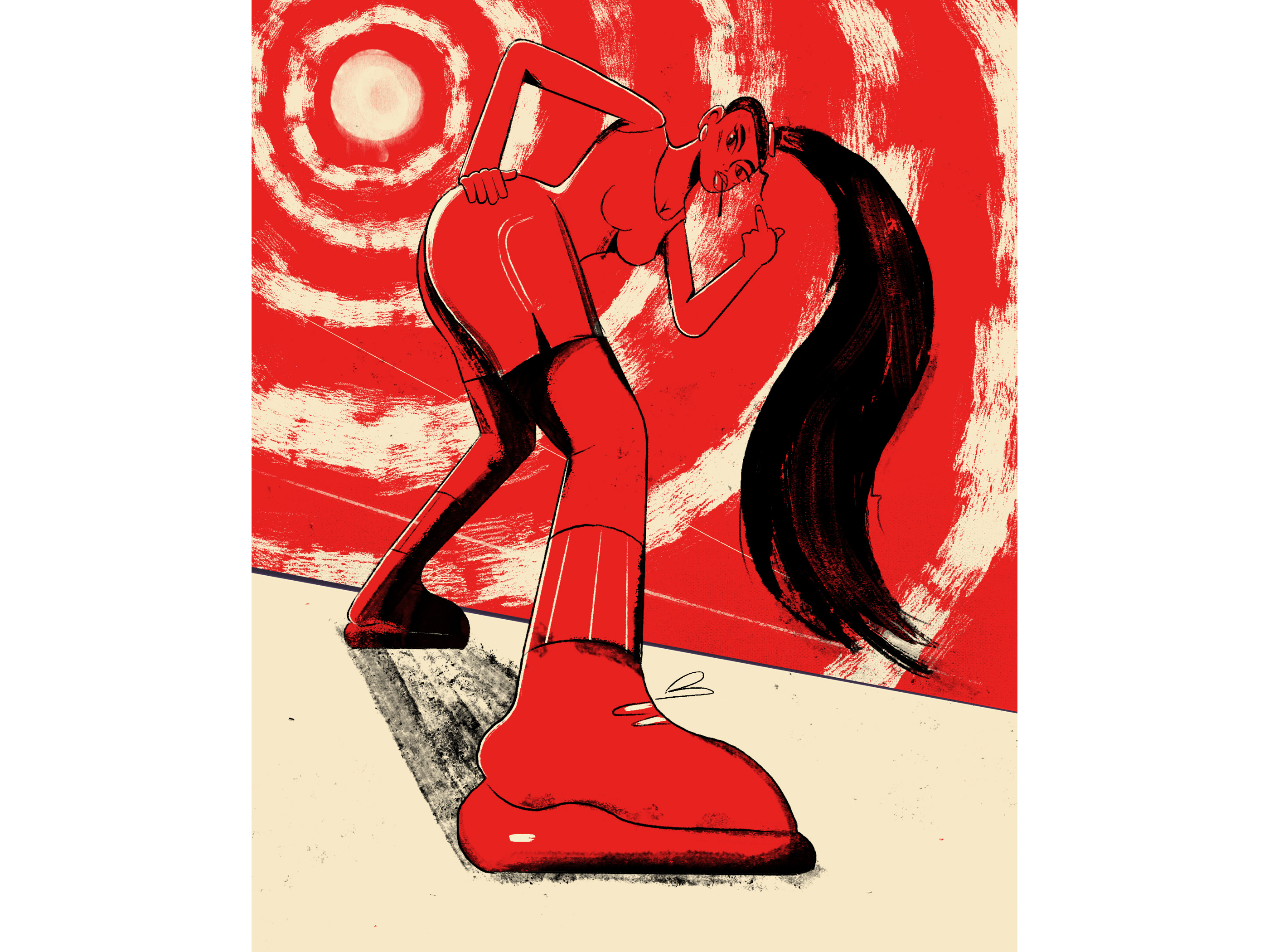 Cool Girl character design character pose cool pose florian farhay girl character hip illustration jogging ponytail runner running shoe shoes sneakers sport sport character sport girl sun trend woman woman pose