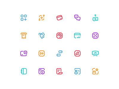 Random icons - Exploration colorful design exploration icon icon design iconography iconpack line ui