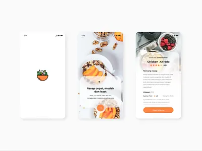 Cooking Recipe App Concept app application dailyui design design app designer grapicdesign logo ui ux