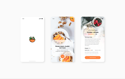 Cooking Recipe App Concept app application dailyui design design app designer grapicdesign logo ui ux