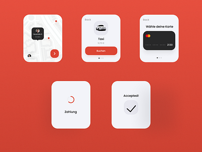 Taxi Apple Watch App figma micromobility sketchapp uber ux designer walkthrough screen