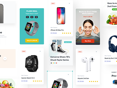 Marketplace Website Widgets card commercial components discount edit mode features freelance landing page marketplace minimal modal modern product card promo tab ui kit ui template website template widget