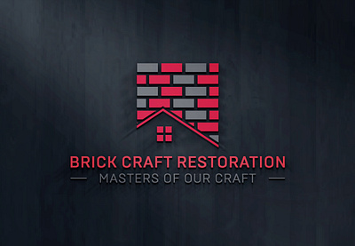 Brick Craft Restoration logo, Real Estate Logo, Property real estate unique logo