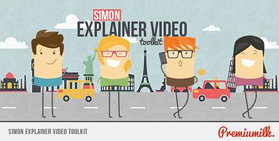 Simon Explainer Video 2d explainer animation art design elegant explainer video graphic design illustration illustrator motiongraphics package video
