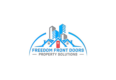 Freedom Front Doors - Property Solutions new logo real estate unique logo