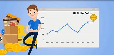 Bitfinite Coin Scene 1 2d explainer animation design explainer video graphic design illustration illustrator motiongraphics vector website