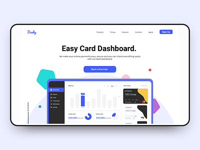 Dashy Website header dashboard dashboard design dashboard ui free header design landing page minimal mockups web design website website design