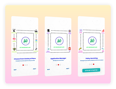 Onboarding Screen Design of Life insurance App. app branding clean dailyui design graphic design insurance insurance app life insurance minimal mobile onboarding screen ui ux