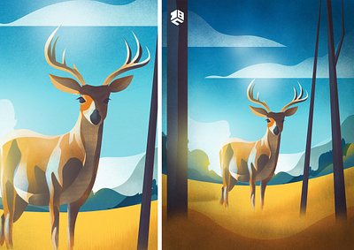 The Elk artwork design digital 2d digitalartist drawing illustration vector vector art vector artwork vector artworks