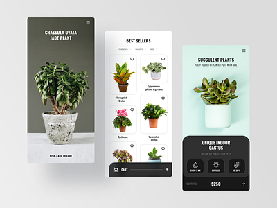 Plants Store App cart ui figmadesign ios app design ios app ui plant plant app store app ui design