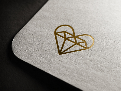 Diamond Heart logo brand branding diamond fashion forsale icon identity jewellery logo love luxurious mark minimal ui