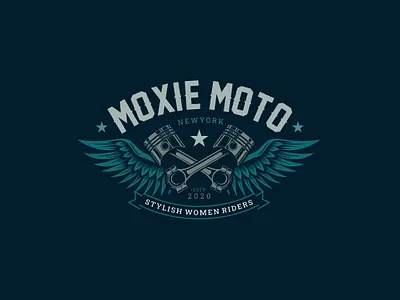 moxie moto badge bike biker gang moto motocross motorcycle rider riders women