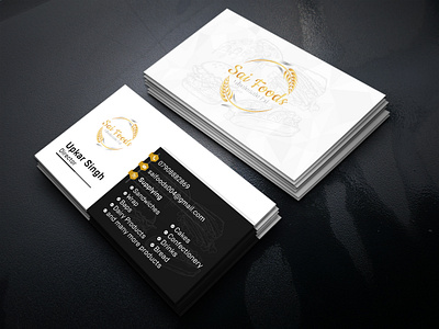 SAI FOODS WHOLESALE LTD Business Card Design real estate unique logo