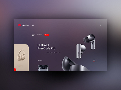 HUAWEI FreeBuds Pro design landingpage ui uidesign ux uxdesign website