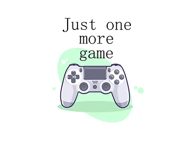 Just one more game gamer illustration vector