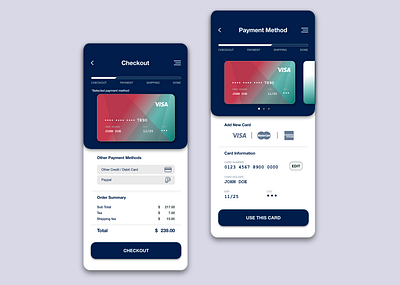 Credit Card Checkout - Daily UI #002 002 credit card checkout daily ui dailychallenge dailyui ui ui ux