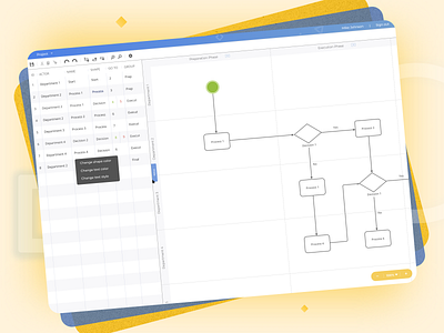 The diagram editor diagram editor figma flowchart illustrator mapping principle process flow processmapping saas saas app saas design sketch ui ux webapp