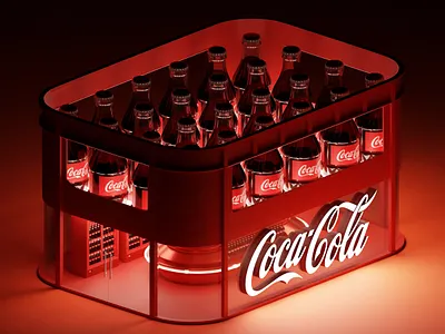 Coca Cola Store 3d blender blender3d booth cocacola illustration isometric lowpoly store typography