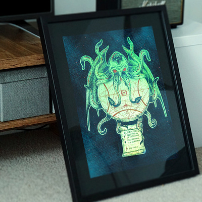 Cthulhu Painting cthulhu handmade illustration ink painting paintings poster