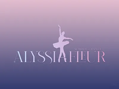 Alyssia Fleur SOD Logo artwork ballet branding concept concept art dance dancer design illustration logo logo design school type type art typedesign