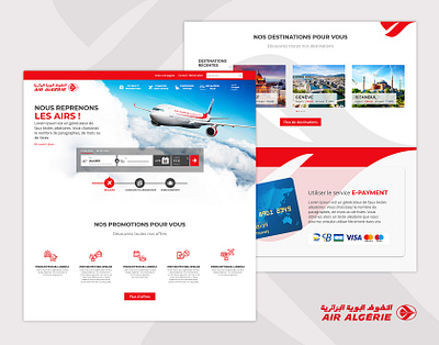 Air Algerie Website graphic design ui ux web design