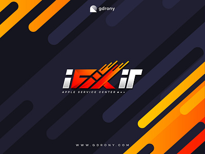 iFixit servicing center logo design app apple colorful company logo design fix graphic design illustration iphone logo logo design modern repair service servicing