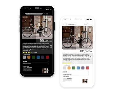 E-commerce product bycicle dailyui 012 phone reatail design retail store ui ux