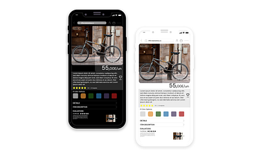 E-commerce product bycicle dailyui 012 phone reatail design retail store ui ux